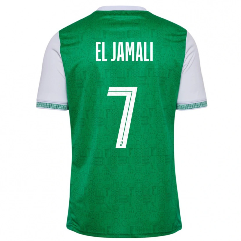 Danxen Men Nadir El Jamali #7 Green White Home Jersey 2025/26 T-Shirt