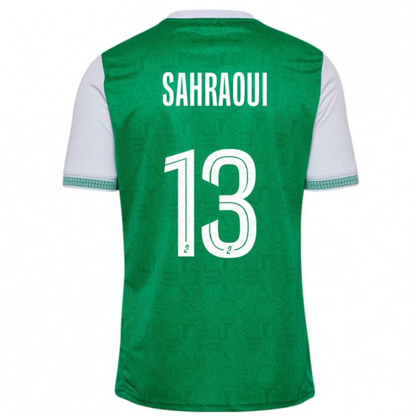Danxen Men Jebryl Sahraoui #13 Green White Home Jersey 2025/26 T-Shirt