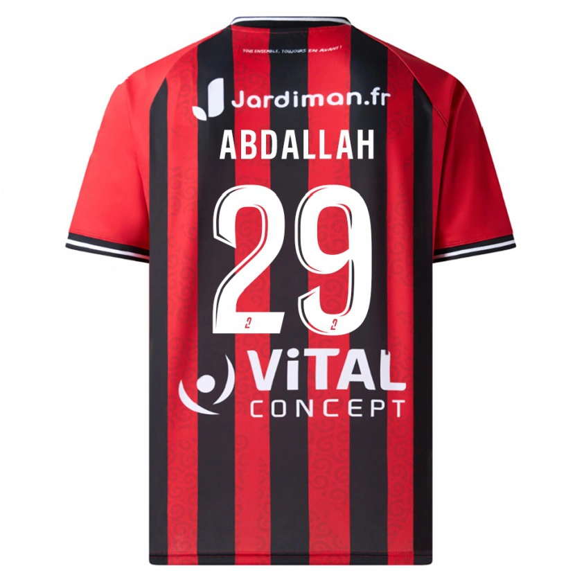 Danxen Men Akim Abdallah #29 Red Black Home Jersey 2025/26 T-Shirt