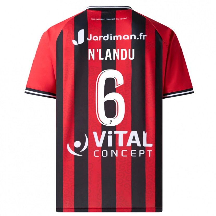 Danxen Men Darly N'landu #6 Red Black Home Jersey 2025/26 T-Shirt