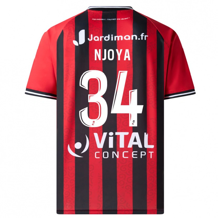 Danxen Men Youssef Njoya #34 Red Black Home Jersey 2025/26 T-Shirt