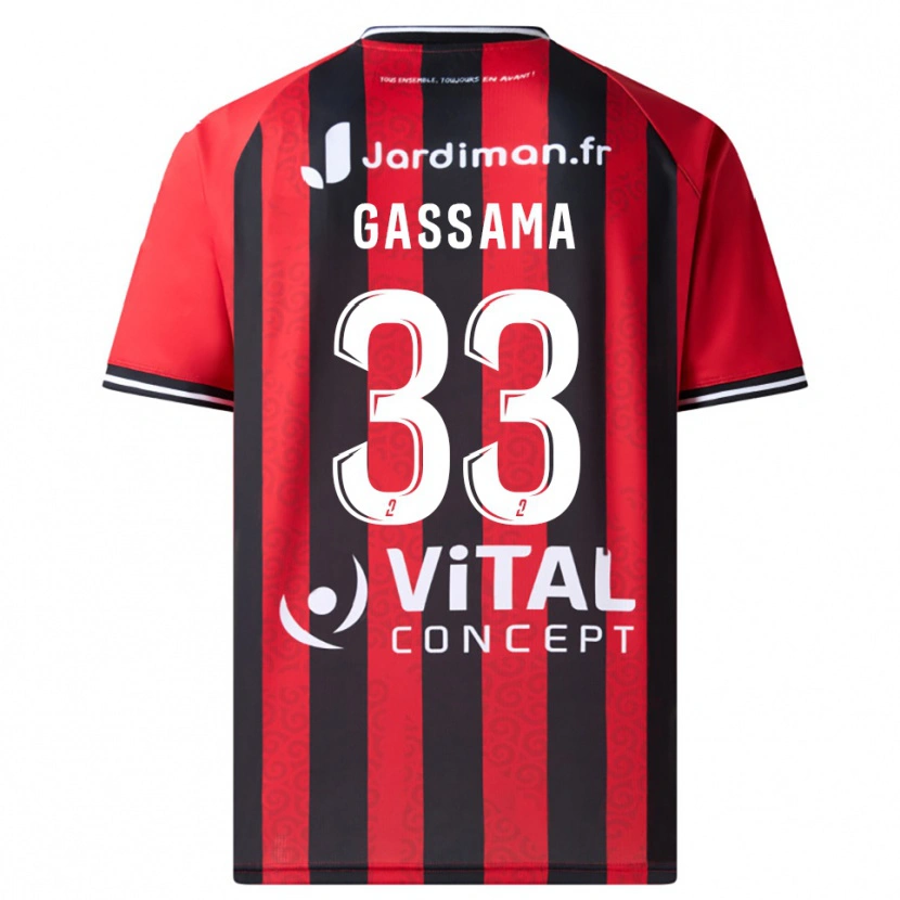 Danxen Men Eden Gassama #33 Red Black Home Jersey 2025/26 T-Shirt