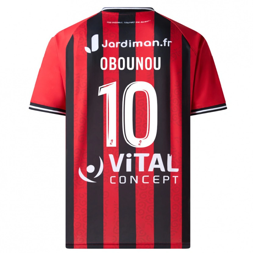 Danxen Men Élie Obounou #10 Red Black Home Jersey 2025/26 T-Shirt