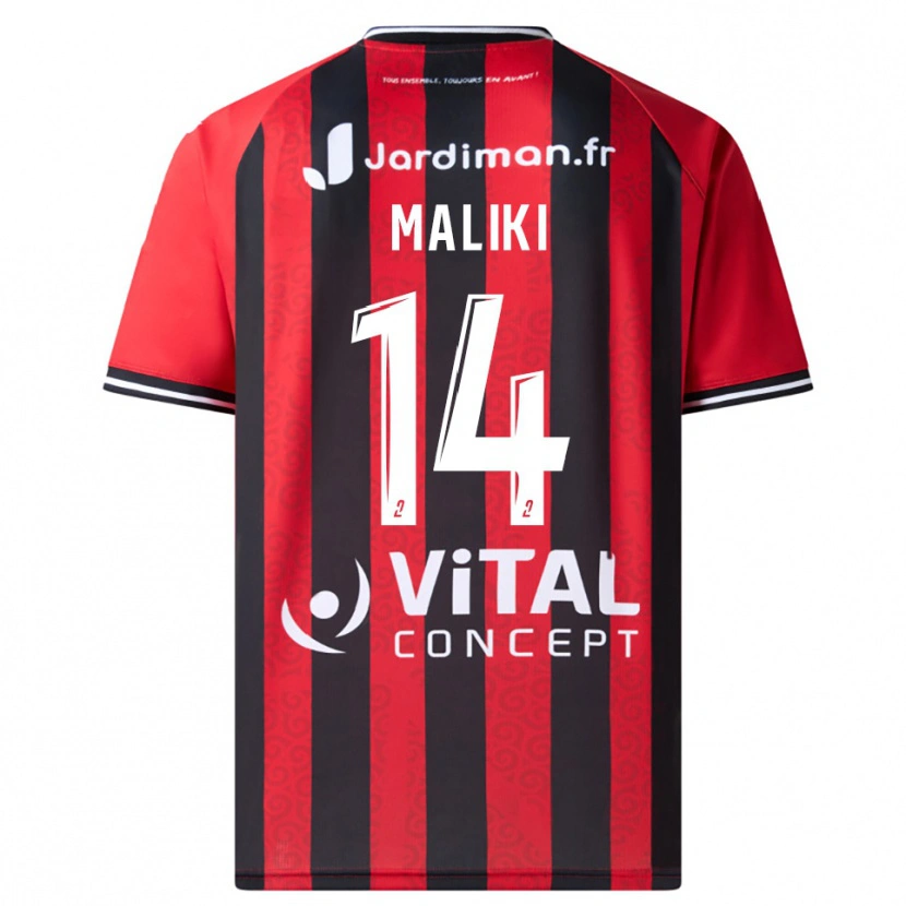 Danxen Men Abdou Maliki #14 Red Black Home Jersey 2025/26 T-Shirt