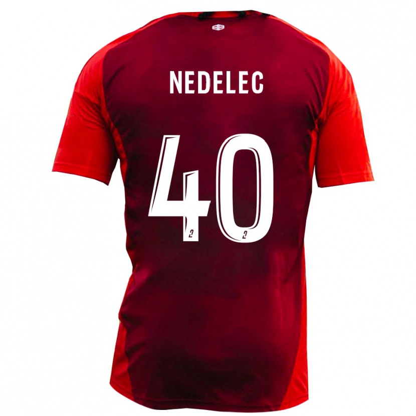 Danxen Men Aymerick Nedelec #40 Red Burgundy Home Jersey 2025/26 T-Shirt