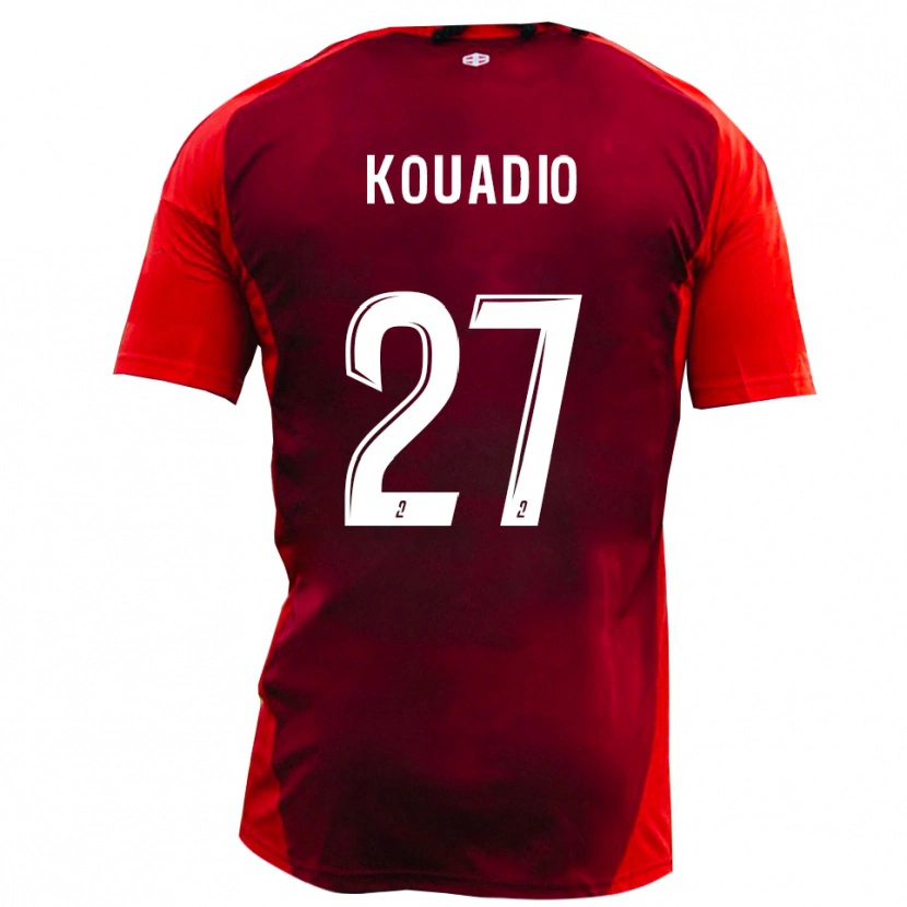 Danxen Men Julien Kouadio #27 Red Burgundy Home Jersey 2025/26 T-Shirt