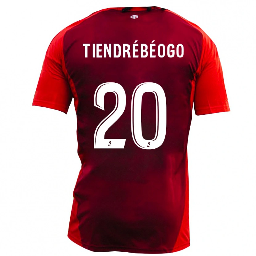 Danxen Men Josué Tiendrébéogo #20 Red Burgundy Home Jersey 2025/26 T-Shirt