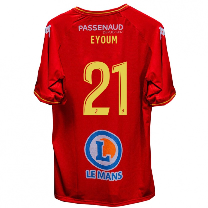 Danxen Men Théo Eyoum #21 Red Yellow Home Jersey 2025/26 T-Shirt