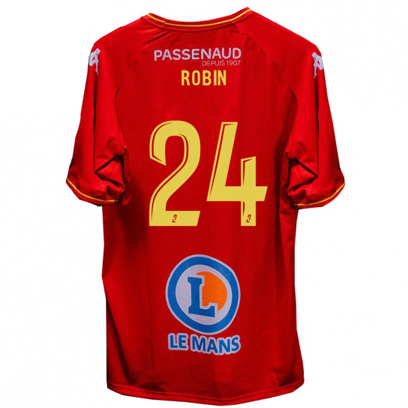 Danxen Men Milan Robin #24 Red Yellow Home Jersey 2025/26 T-Shirt