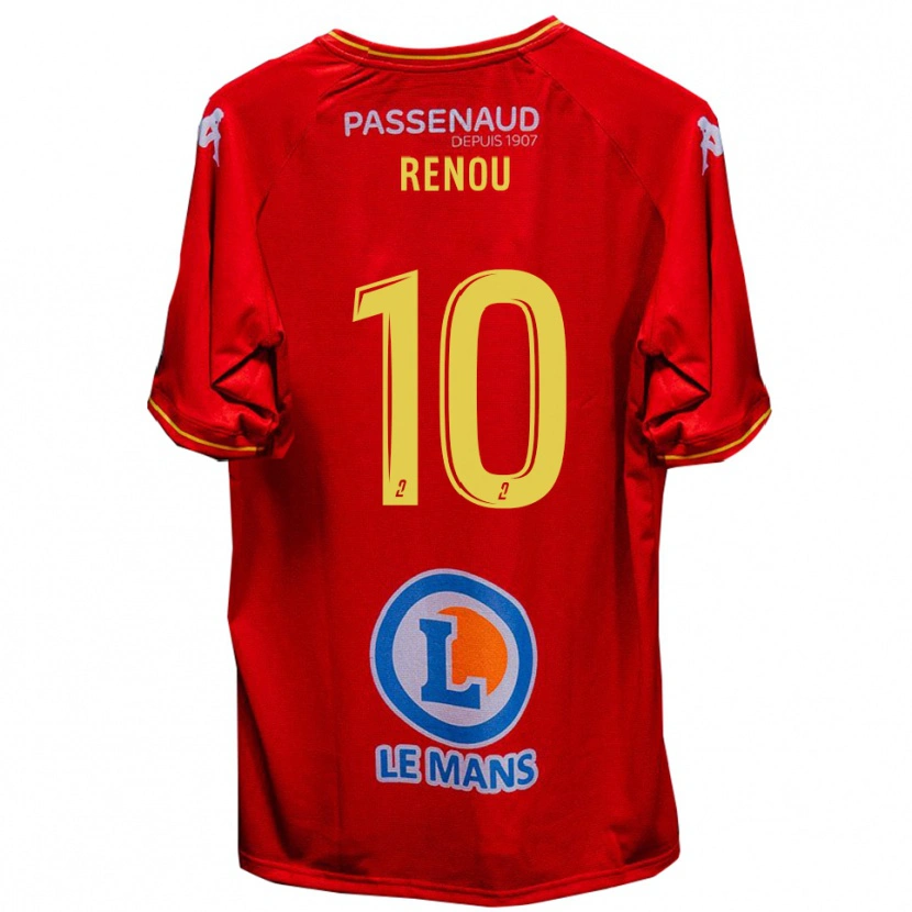 Danxen Men Baptiste Renou #10 Red Yellow Home Jersey 2025/26 T-Shirt