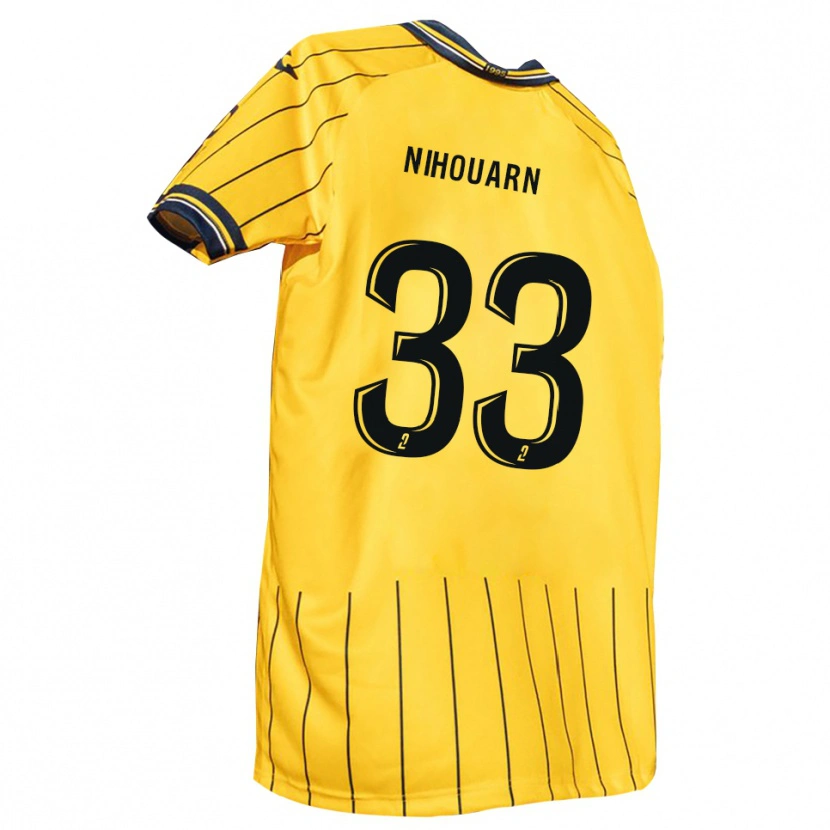 Danxen Men Titouan Nihouarn #33 Yellow Navy Home Jersey 2025/26 T-Shirt