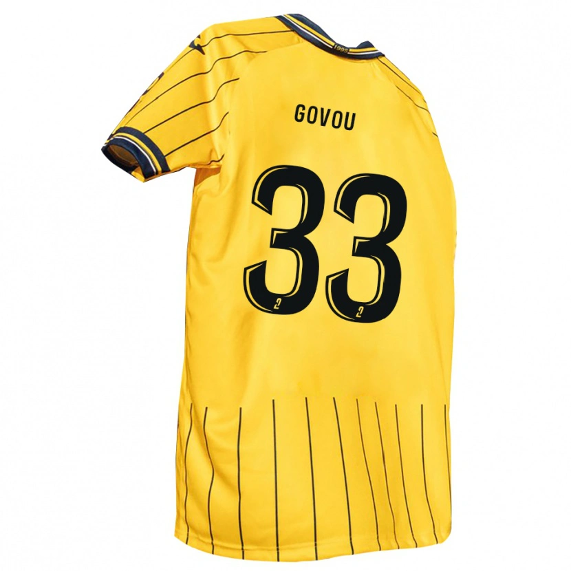 Danxen Men Mensah Govou #33 Yellow Navy Home Jersey 2025/26 T-Shirt