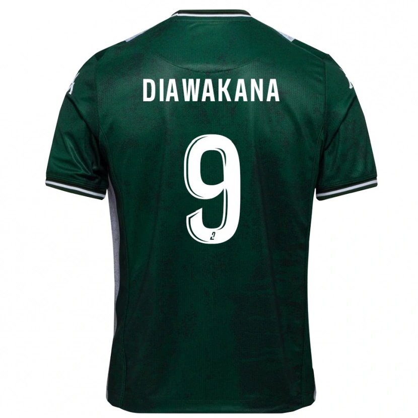 Danxen Men Malik Diawakana #9 Green White Home Jersey 2025/26 T-Shirt