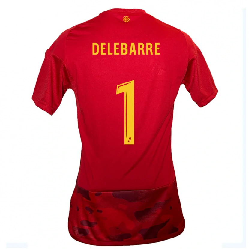 Danxen Men Mathis Delebarre #1 Red Yellow Home Jersey 2025/26 T-Shirt