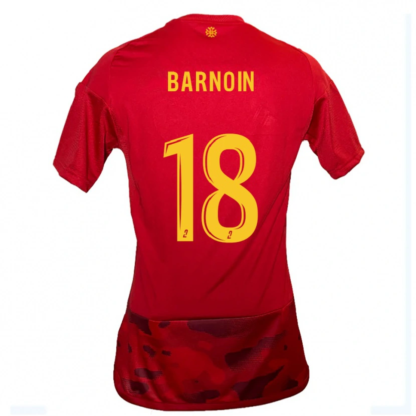 Danxen Men Ninon Barnoin #18 Red Yellow Home Jersey 2025/26 T-Shirt