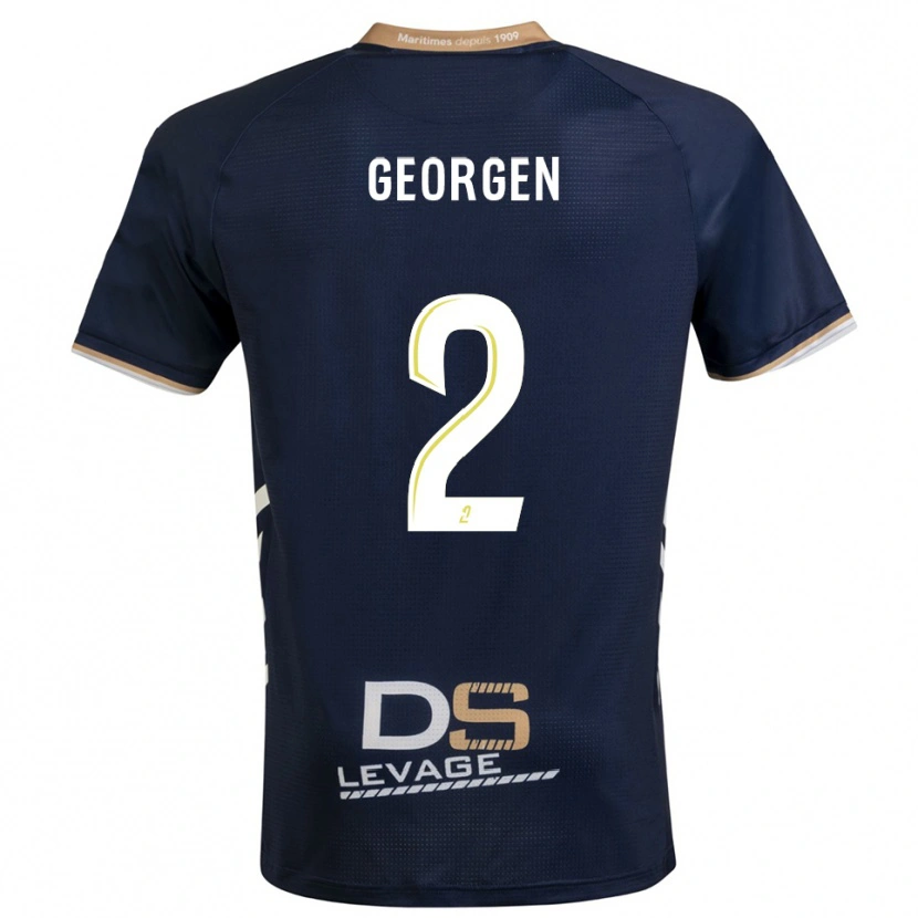 Danxen Men Alec Georgen #2 Navy Gold Home Jersey 2025/26 T-Shirt