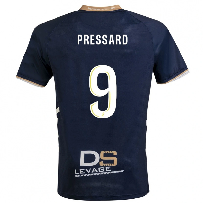 Danxen Men Alan Pressard #9 Navy Gold Home Jersey 2025/26 T-Shirt