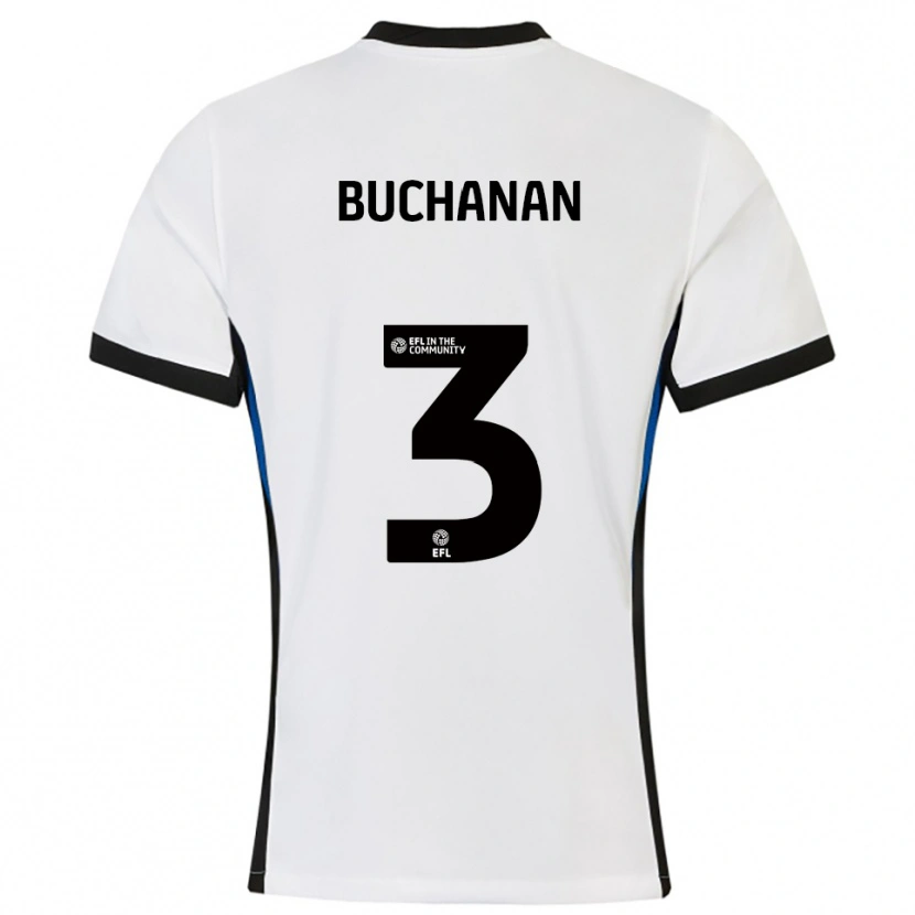 Danxen Men Lee Buchanan #3 White Blue Away Jersey 2025/26 T-Shirt
