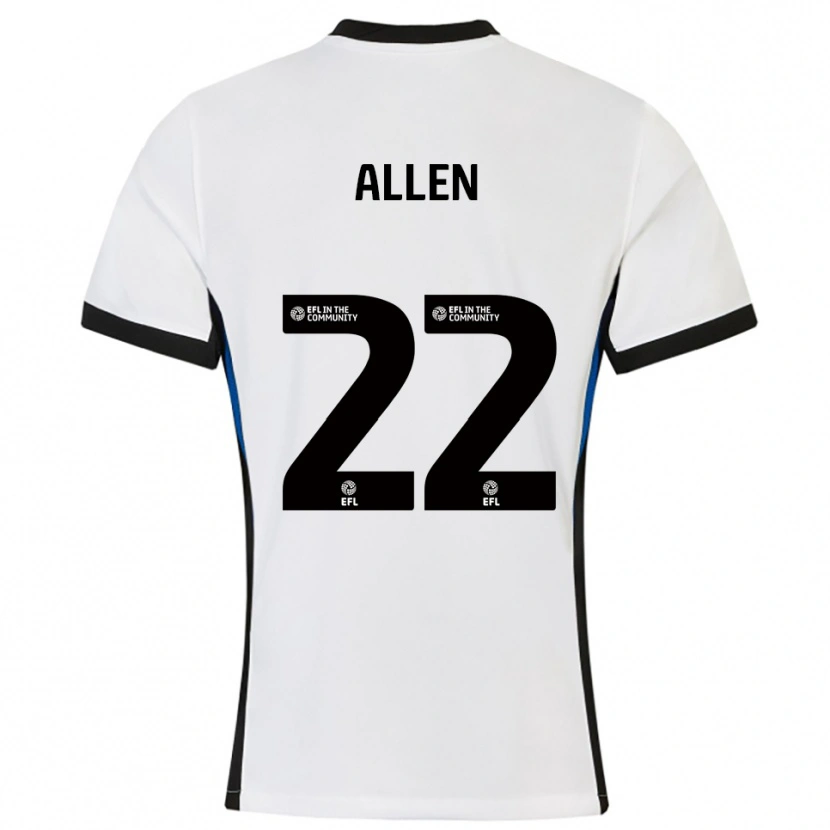 Danxen Men Remi Allen #22 White Blue Away Jersey 2025/26 T-Shirt