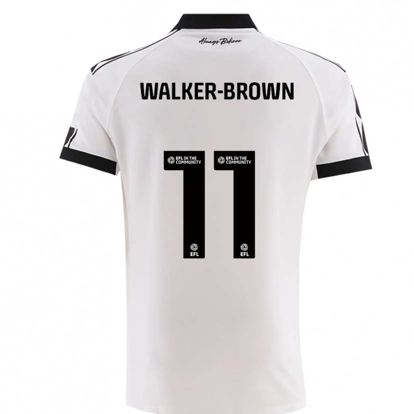 Danxen Men Rushon Walker-Brown #11 White Black Away Jersey 2025/26 T-Shirt