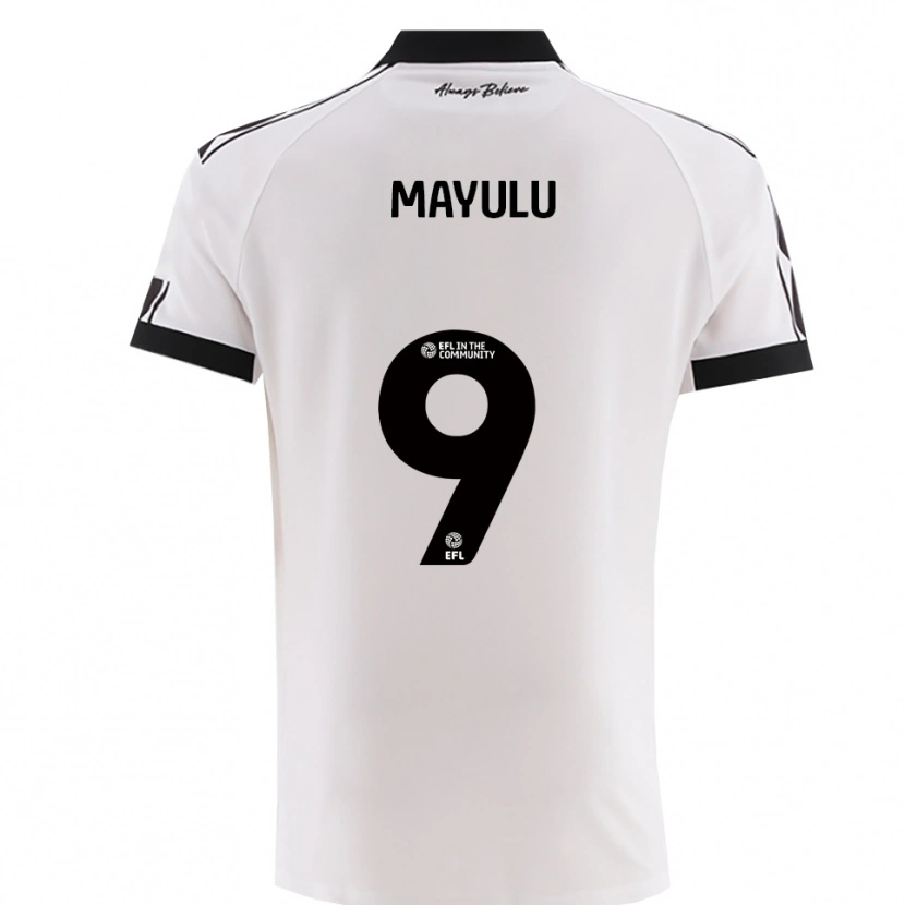 Danxen Men Fally Mayulu #9 White Black Away Jersey 2025/26 T-Shirt
