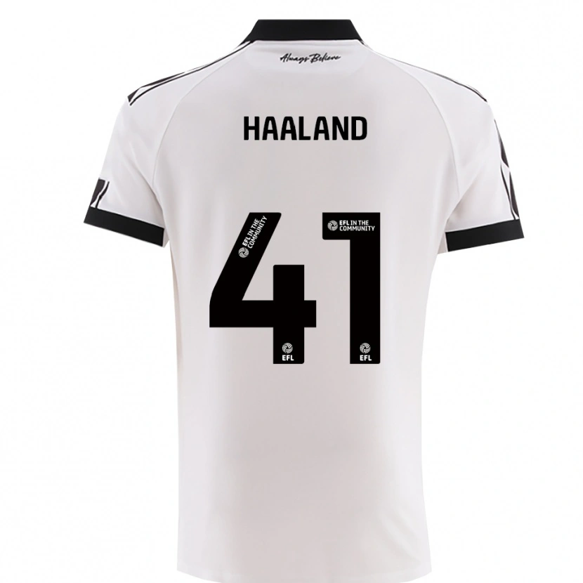 Danxen Men Benedicte Haaland #41 White Black Away Jersey 2025/26 T-Shirt