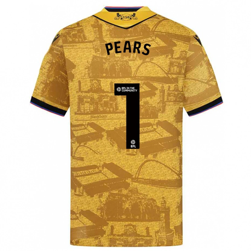 Danxen Men Aynsley Pears #1 Gold Black Away Jersey 2025/26 T-Shirt