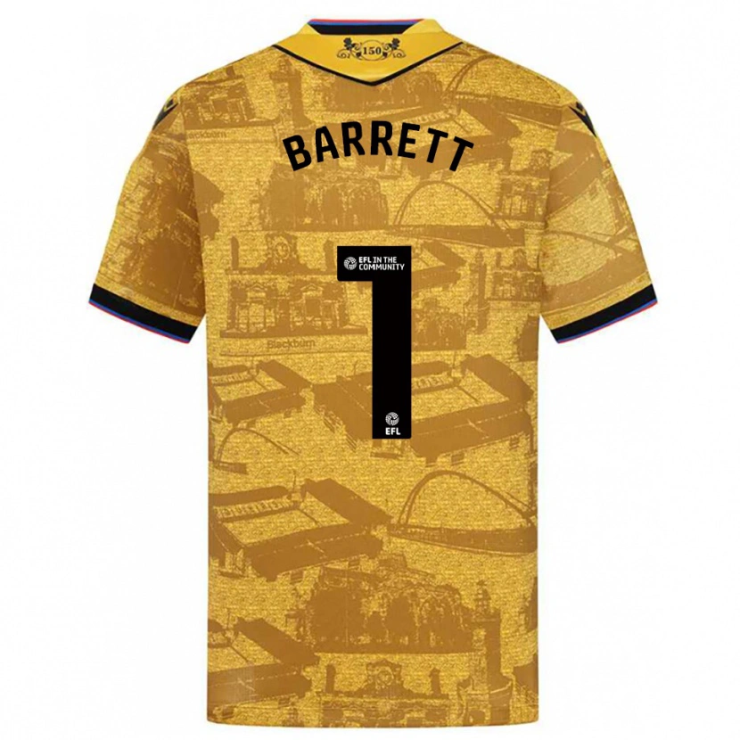 Danxen Men Jack Barrett #1 Gold Black Away Jersey 2025/26 T-Shirt