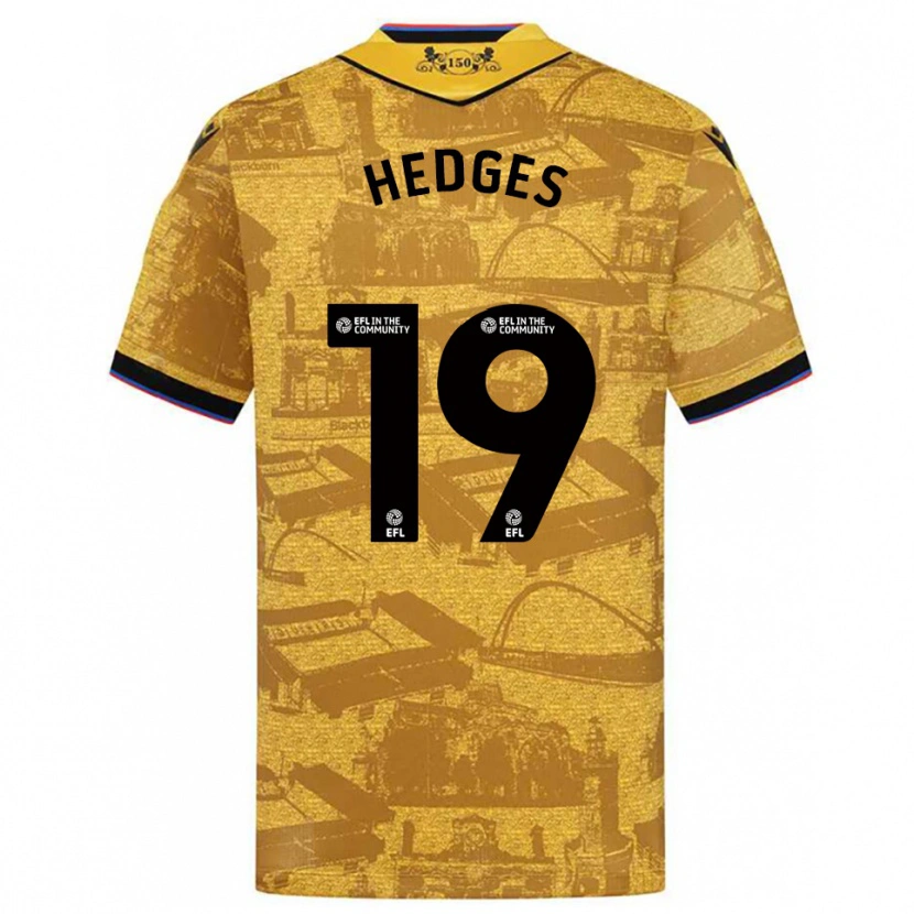 Danxen Men Ryan Hedges #19 Gold Black Away Jersey 2025/26 T-Shirt
