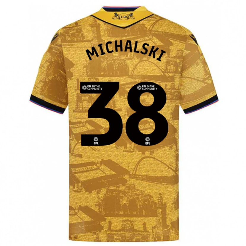 Danxen Men Nicholas Michalski #38 Gold Black Away Jersey 2025/26 T-Shirt