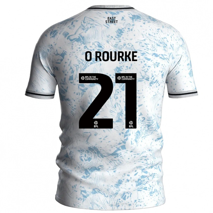 Danxen Men Sophie O'rourke #21 White Sky Blue Away Jersey 2025/26 T-Shirt