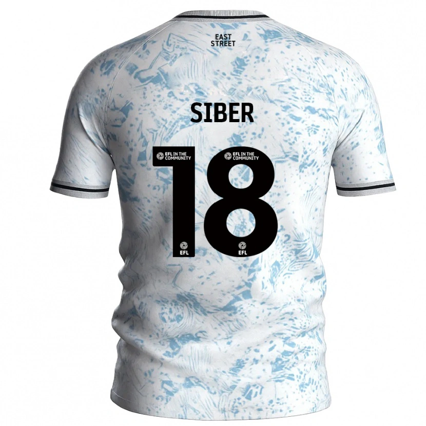 Danxen Men Gloria Siber #18 White Sky Blue Away Jersey 2025/26 T-Shirt