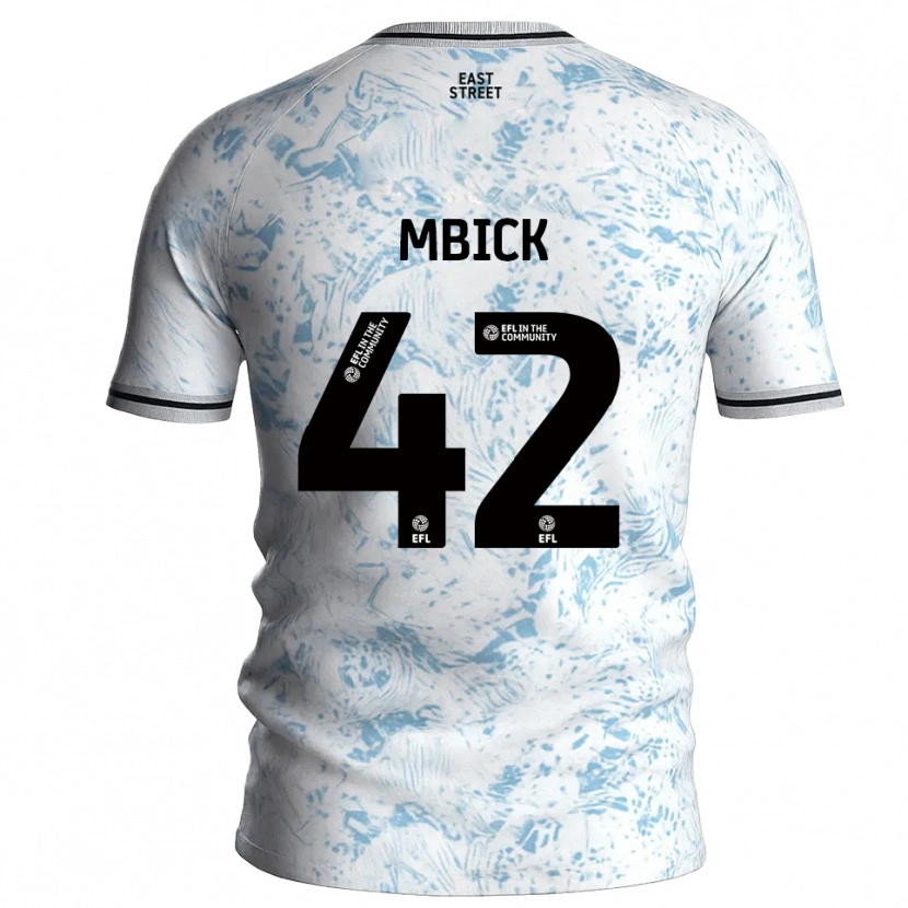 Danxen Men Micah Mbick #42 White Sky Blue Away Jersey 2025/26 T-Shirt