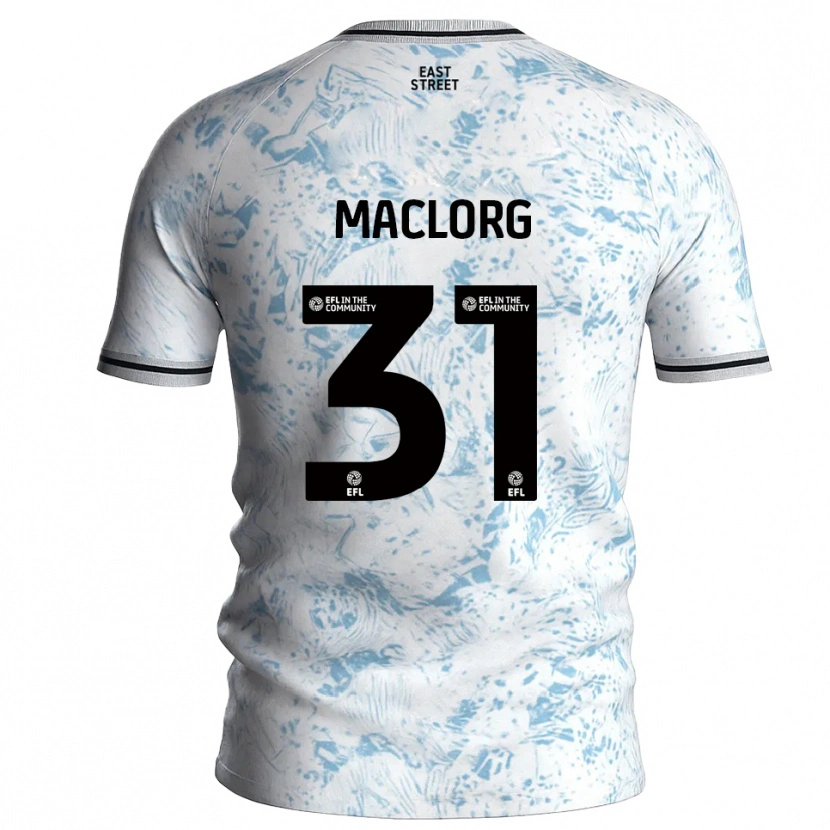 Danxen Men Lennon Maclorg #31 White Sky Blue Away Jersey 2025/26 T-Shirt
