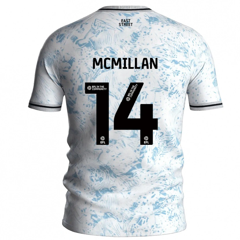 Danxen Men Ellis Mcmillan #14 White Sky Blue Away Jersey 2025/26 T-Shirt