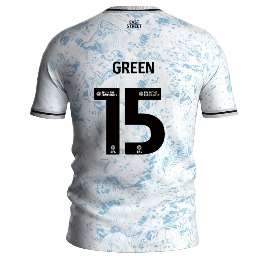 Danxen Men Kayleigh Green #15 White Sky Blue Away Jersey 2025/26 T-Shirt
