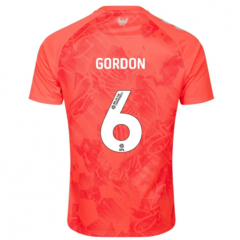 Danxen Men Joshua Gordon #6 Orange White Away Jersey 2025/26 T-Shirt