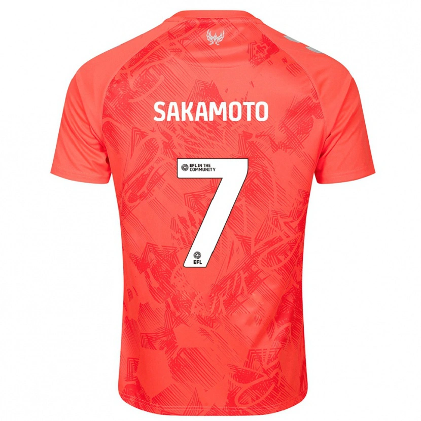 Danxen Men Tatsuhiro Sakamoto #7 Orange White Away Jersey 2025/26 T-Shirt