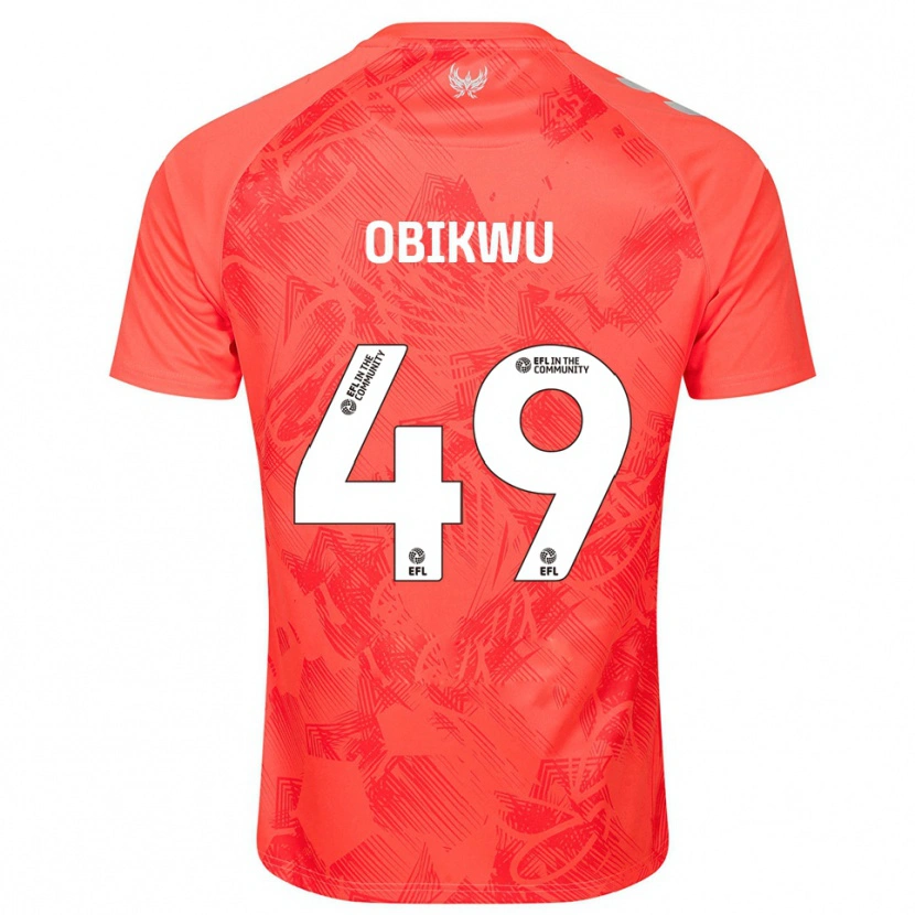 Danxen Men Justin Obikwu #49 Orange White Away Jersey 2025/26 T-Shirt