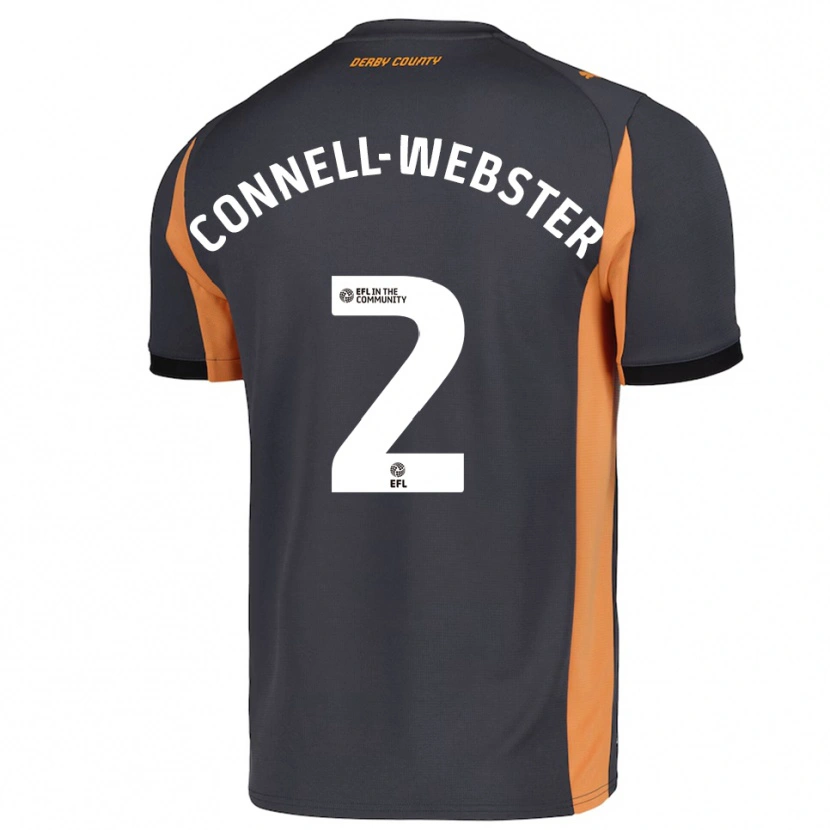 Danxen Men Braidy Connell-Webster #2 Gray Orange Black Away Jersey 2025/26 T-Shirt