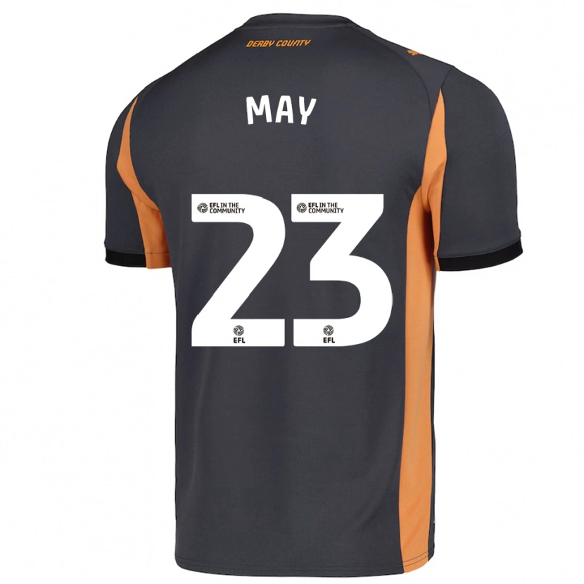 Danxen Men Rebecca May #23 Gray Orange Black Away Jersey 2025/26 T-Shirt