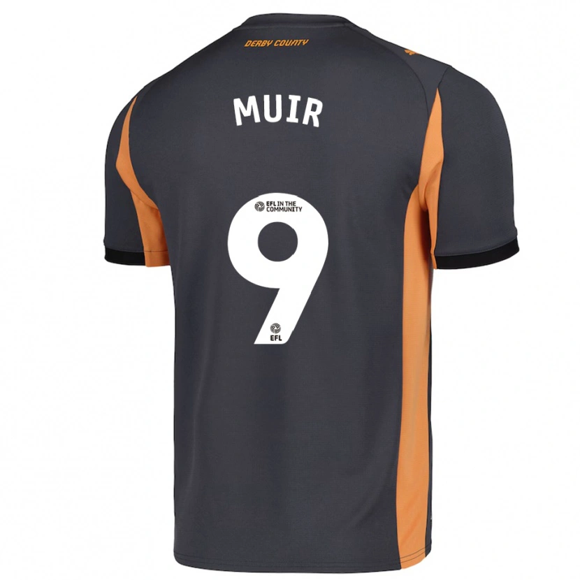 Danxen Men Chene Muir #9 Gray Orange Black Away Jersey 2025/26 T-Shirt