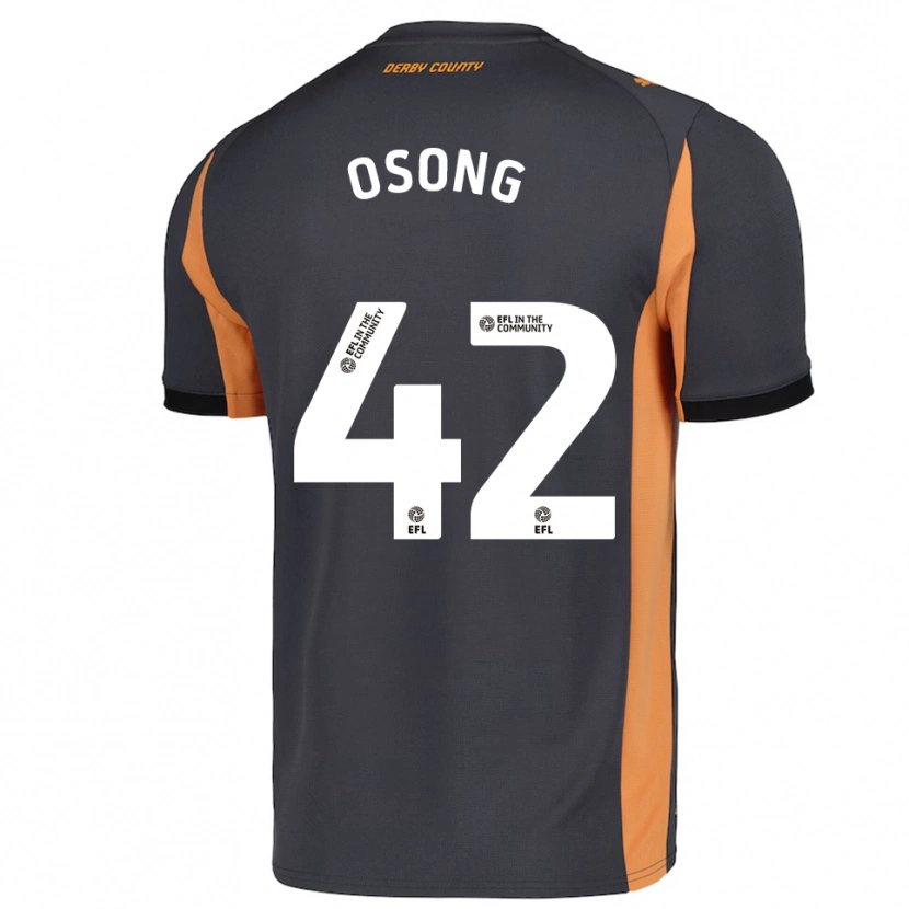 Danxen Men Johnson Osong #42 Gray Orange Black Away Jersey 2025/26 T-Shirt