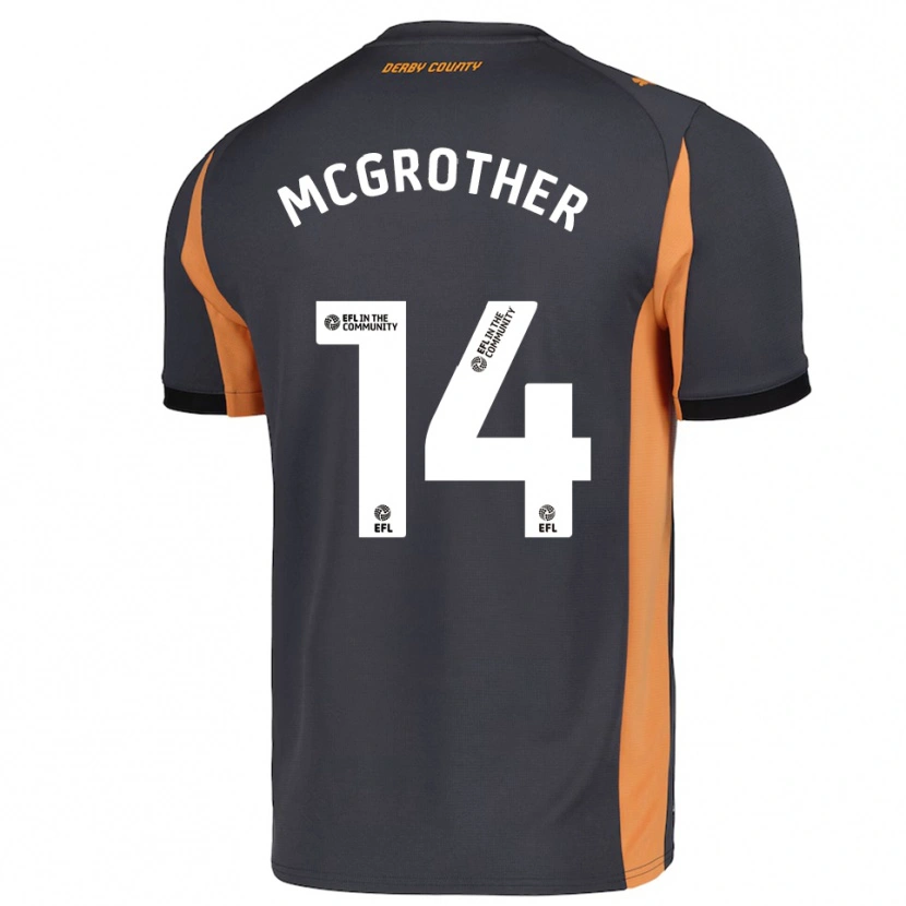 Danxen Men Becky Mcgrother #14 Gray Orange Black Away Jersey 2025/26 T-Shirt