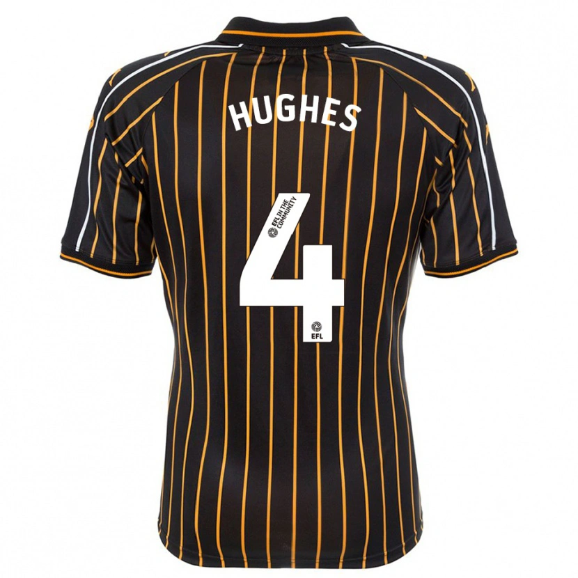 Danxen Men Charlie Hughes #4 White Black Away Jersey 2025/26 T-Shirt
