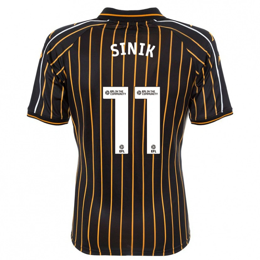 Danxen Men Doğukan Sinik #11 White Black Away Jersey 2025/26 T-Shirt