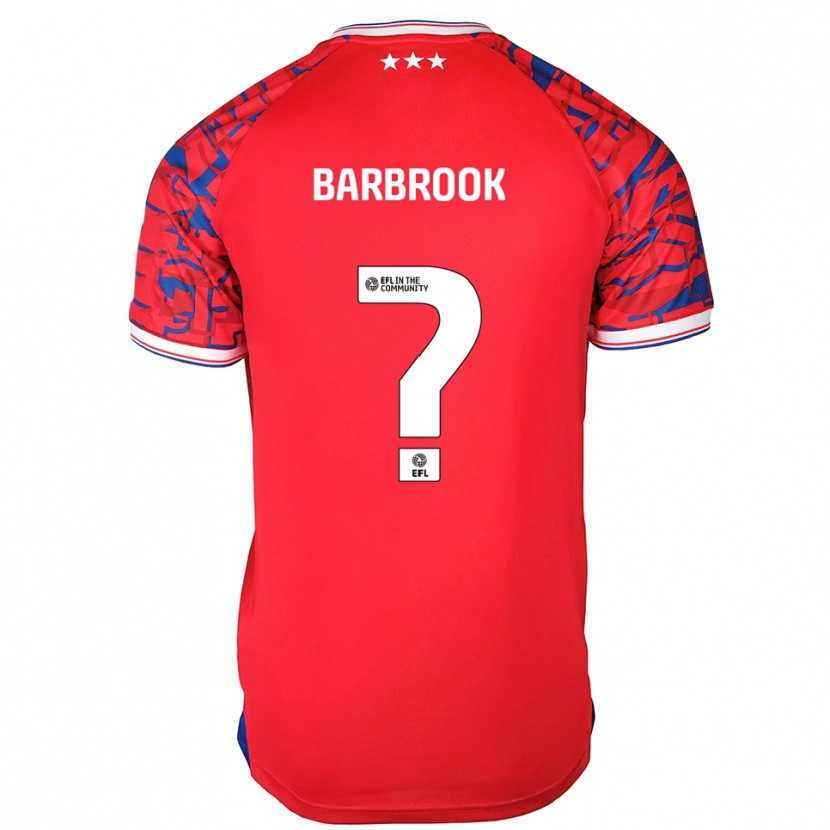 Danxen Men Harry Barbrook #0 Red Blue Away Jersey 2025/26 T-Shirt