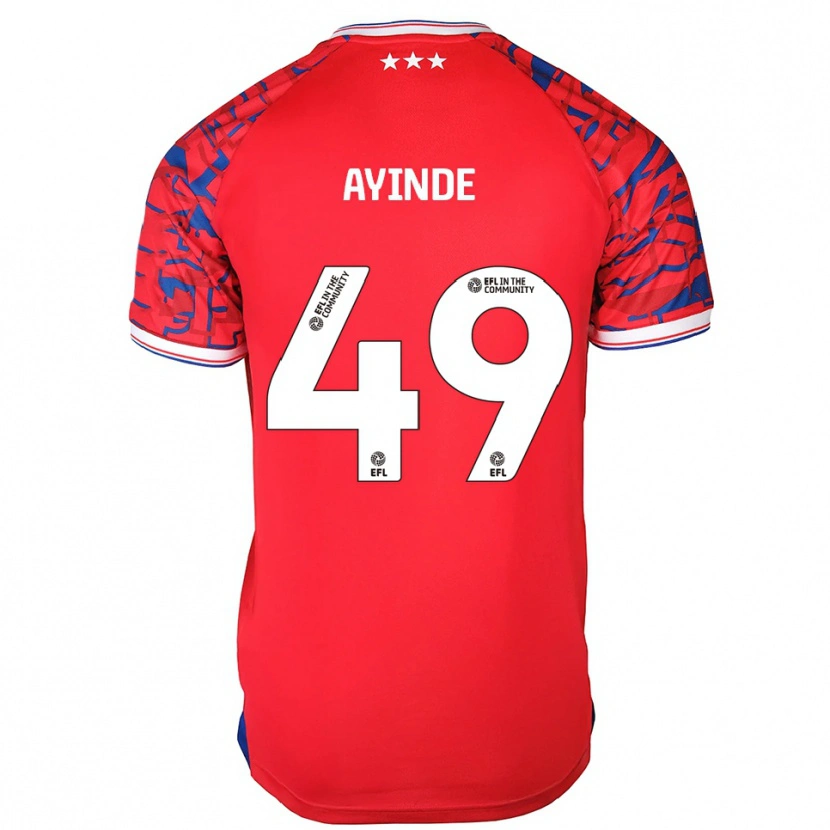 Danxen Men Leon Ayinde #49 Red Blue Away Jersey 2025/26 T-Shirt