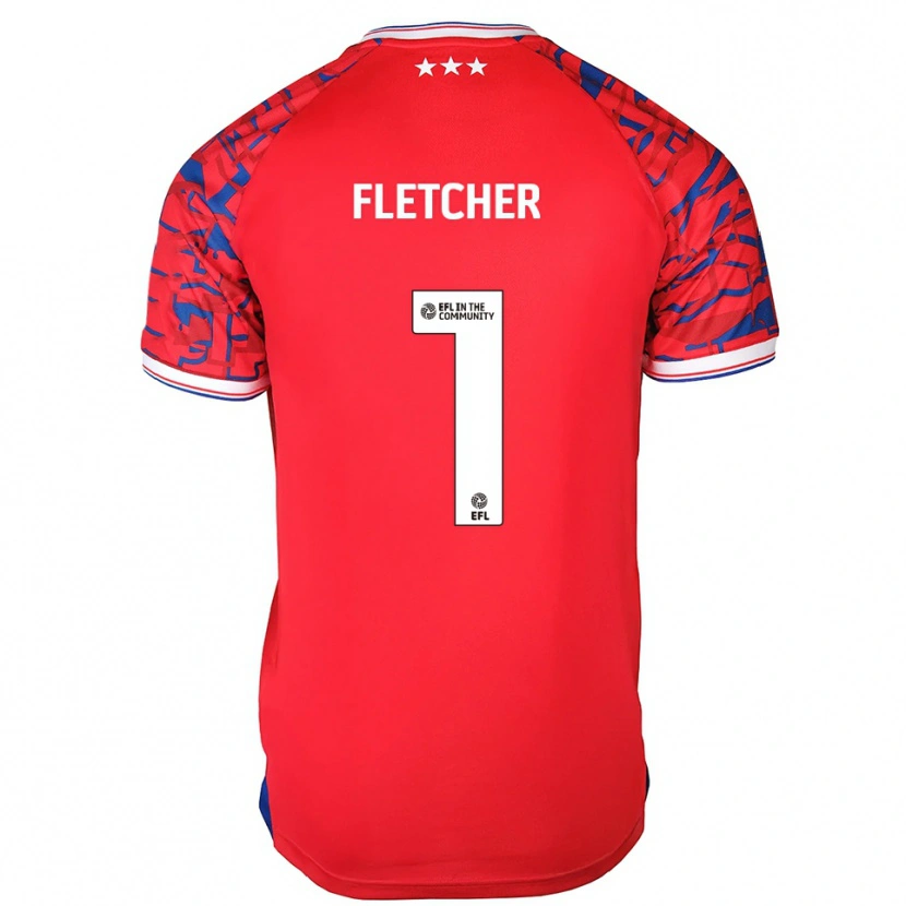 Danxen Men William Fletcher #1 Red Blue Away Jersey 2025/26 T-Shirt
