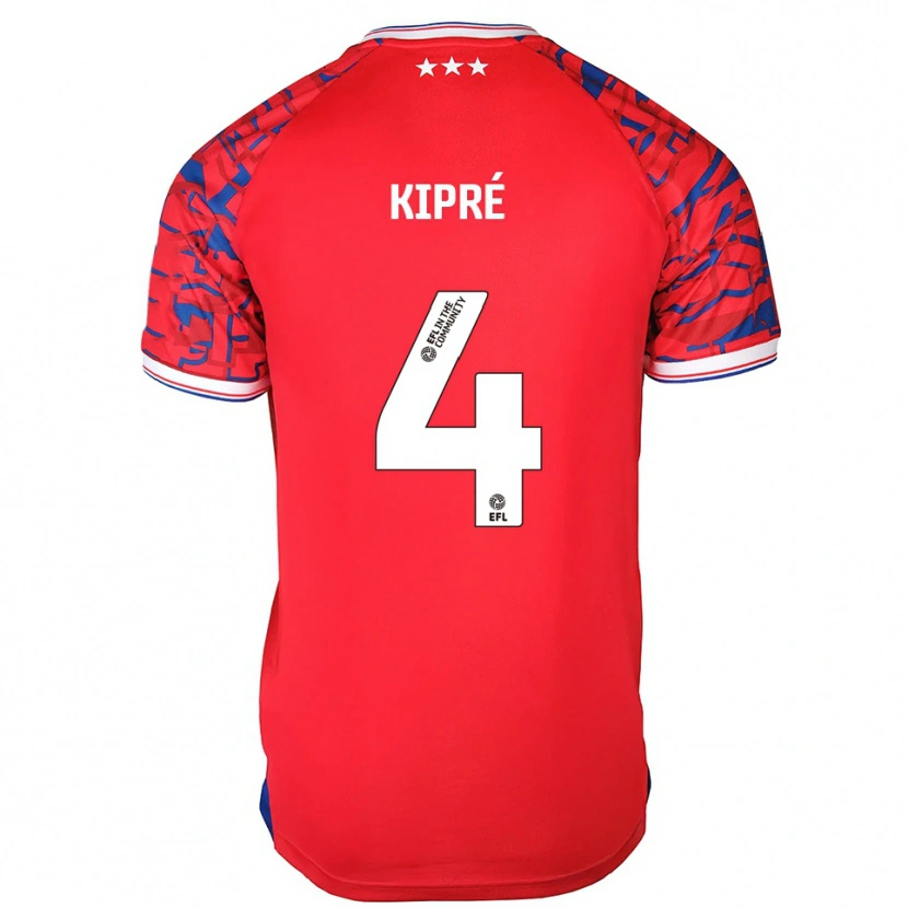 Danxen Men Cédric Kipré #4 Red Blue Away Jersey 2025/26 T-Shirt